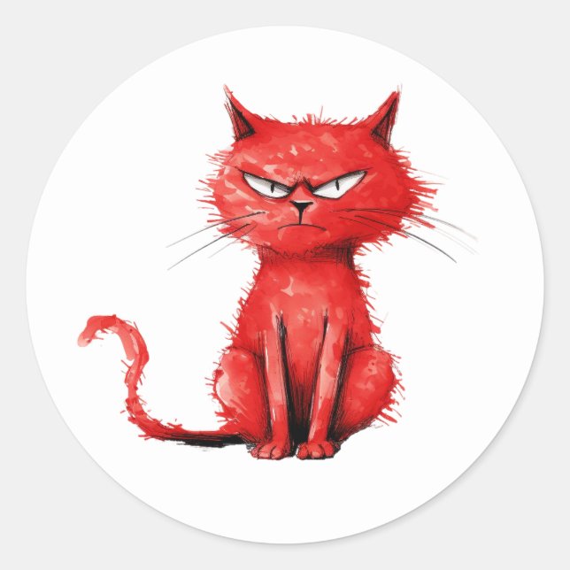 Pegatinas de Gatos Grumpy (Anverso)