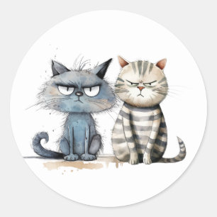 Pegatinas de Gatos Grumpy