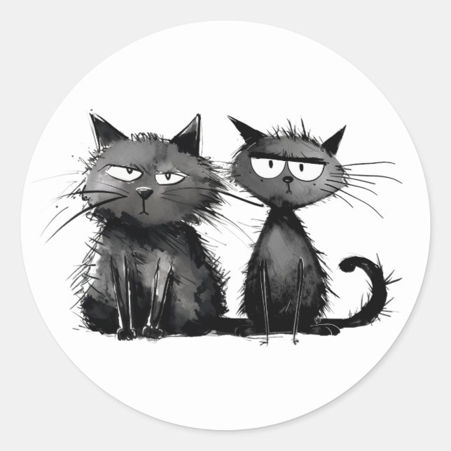 Pegatinas de Gatos Grumpy (Anverso)