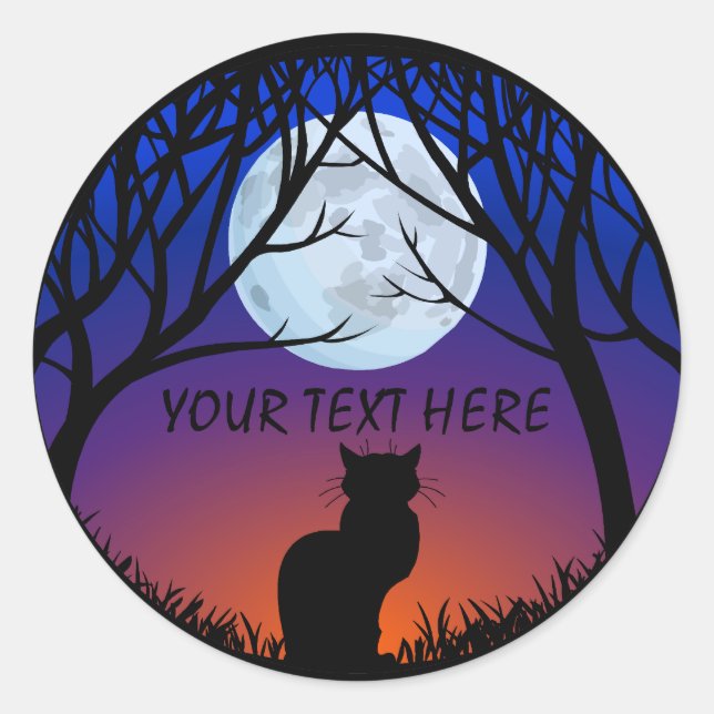 Pegatinas de gatos negros personalizados por Pegat (Anverso)