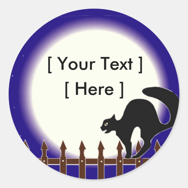 Pegatinas de gatos personalizado Halloween (Anverso)