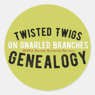 Pegatinas de Genealogía de Twigs Twisted