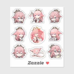 Pegatinas de Genshin Impact Yae Miko