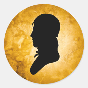 pegatinas de "Gentleman Silhouette on Gold"