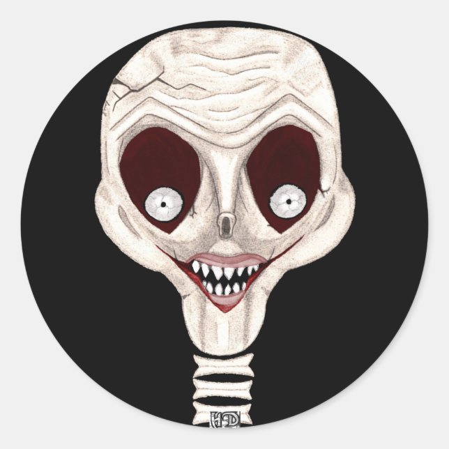 Pegatinas de Ghoulish Skull (Anverso)