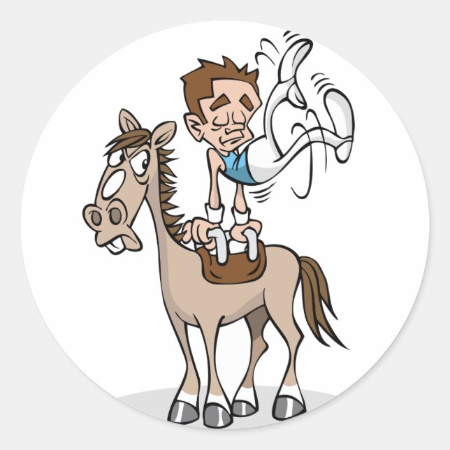 Pegatinas de gimnasia de caballos de Pommel (Anverso)