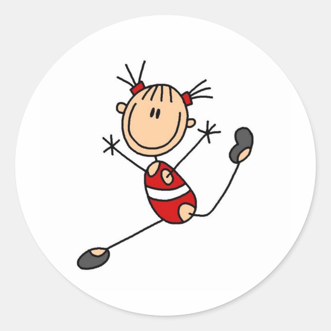Pegatinas de Gimnast Girl (Anverso)