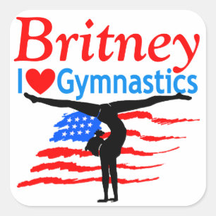 PEGATINAS DE GIMNASTICS PERSONALIZADOS DE EE.UU.