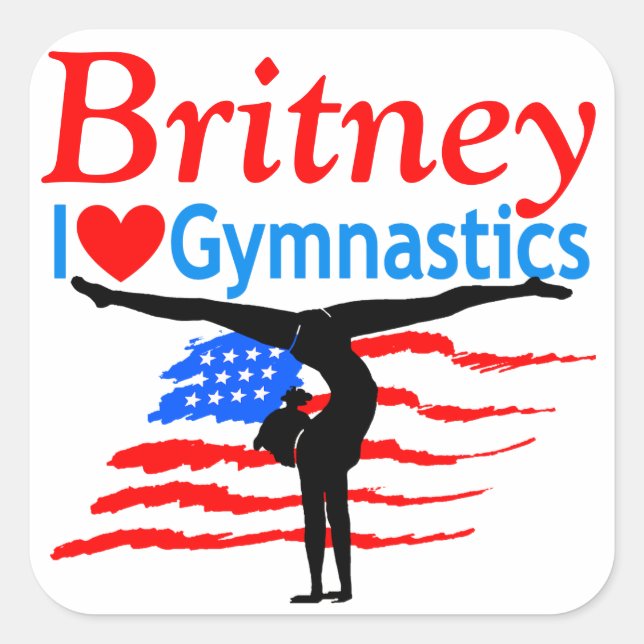PEGATINAS DE GIMNASTICS PERSONALIZADOS DE EE.UU. (Anverso)