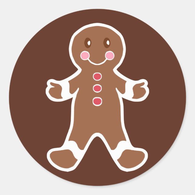 Pegatinas de Gingerbread Boy (Anverso)