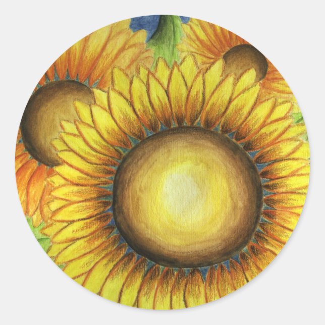 Pegatinas de girasol (Anverso)