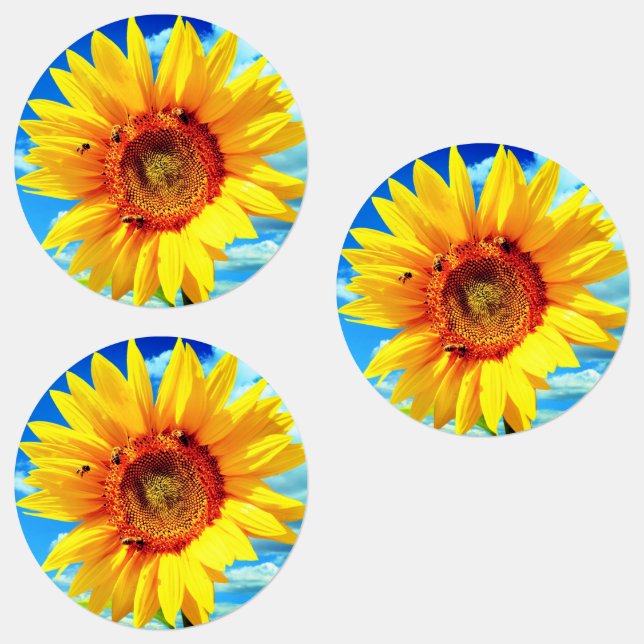Pegatinas de girasol amarillo (Grupo)