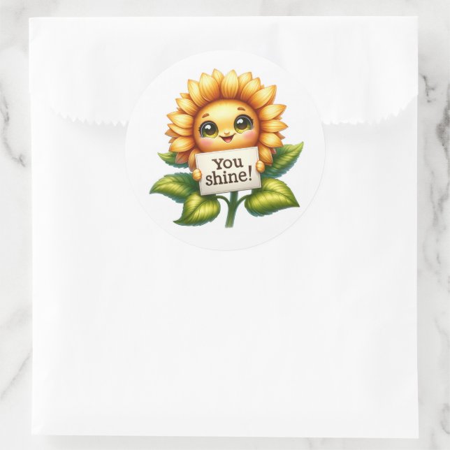 Pegatinas de girasol lindas (Bolso)