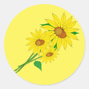 Pegatinas de girasoles