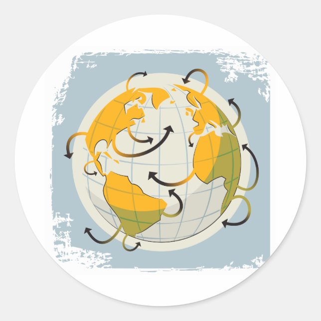 Pegatinas de Globe Resumen (Anverso)