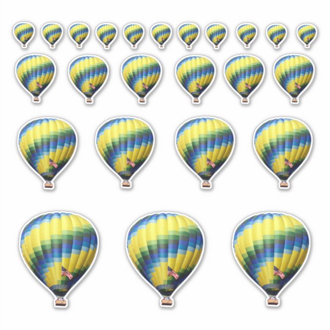 Pegatinas de globos aerostáticos (Anverso)