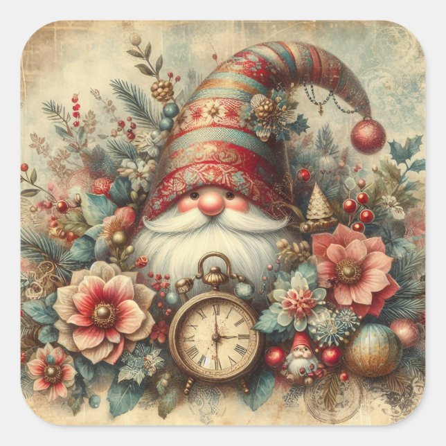 Pegatinas de Gnome Navidades clásicos (Anverso)