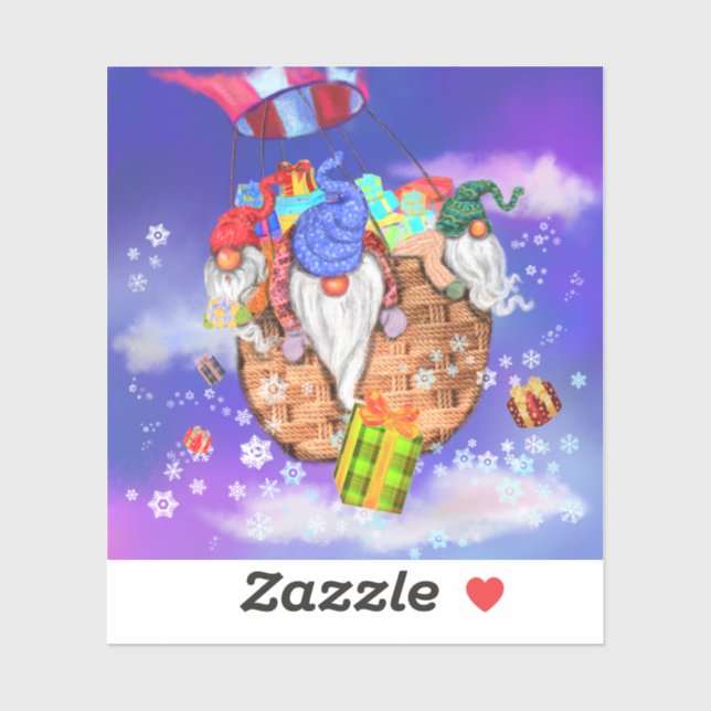 Pegatinas de Gnomos de Navidad (Hoja)