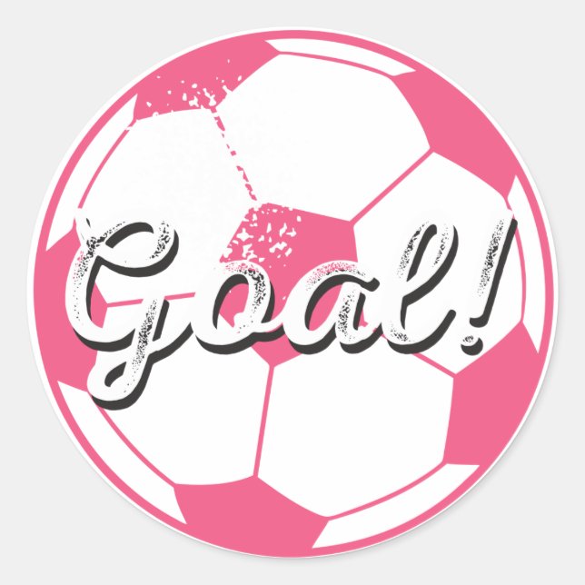 Pegatinas de gol de baloncesto de fútbol - rosa (Anverso)