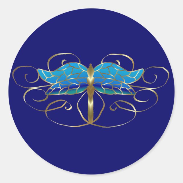 Pegatinas de Gold Dragonfly Tiara (Anverso)