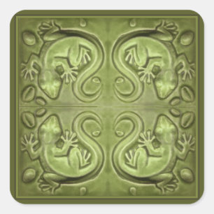 Pegatinas de Good Fortune Lizard Tiles