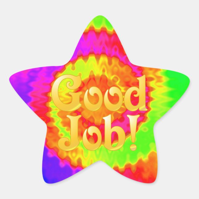 Pegatinas de Good Job Star (Anverso)