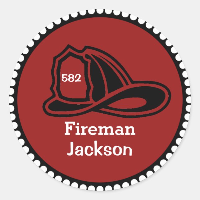 Pegatinas de Gorra de Fireman (Anverso)