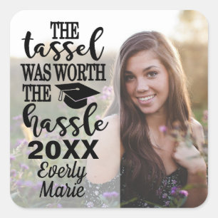 Pegatinas de graduación con foto