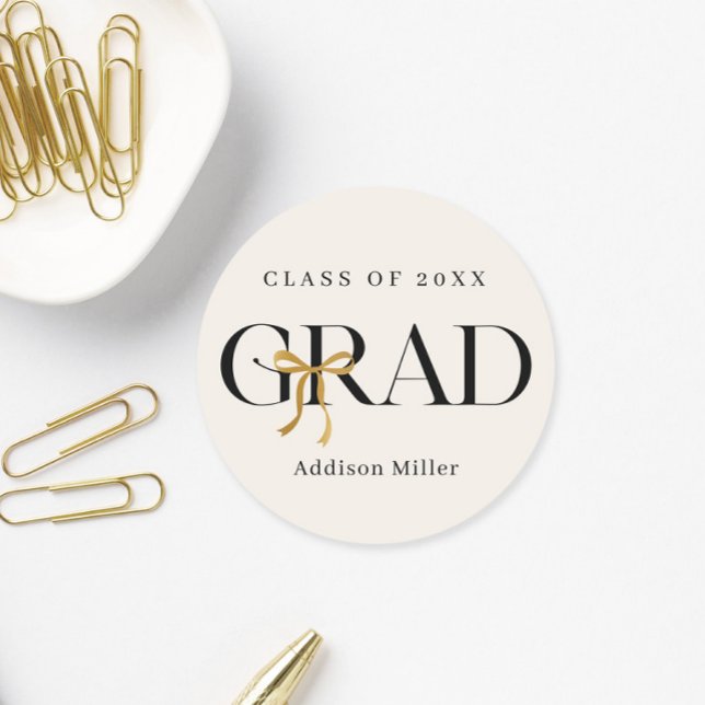 Pegatinas de graduación con lazo coquette (Subido por el creador)