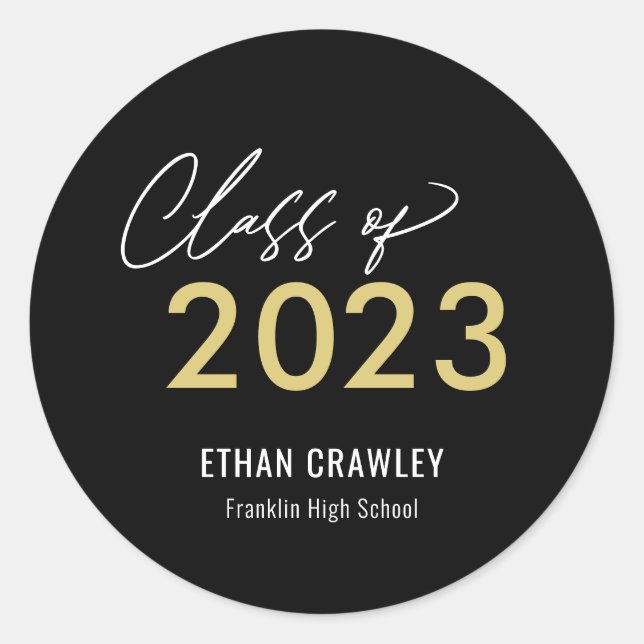 Pegatinas de Graduación de Color Editable de la Ga (Anverso)