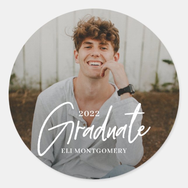 Pegatinas de Graduación de Color Editable de Palab (Anverso)