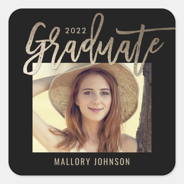 Pegatinas de graduación de color editable Glimmer  (Anverso)