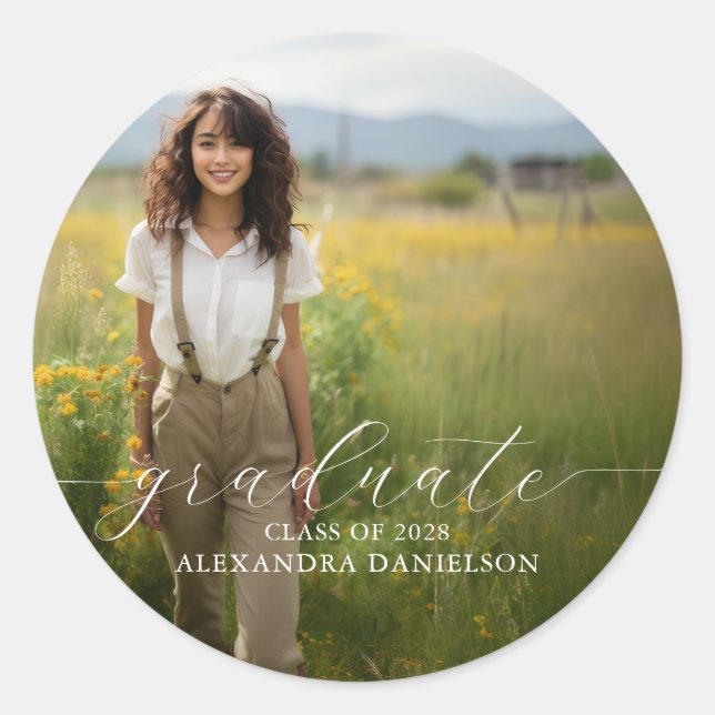 Pegatinas de Graduación de Fotografías Personaliza (Anverso)