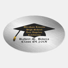 Pegatinas de Graduación de Personalizados Plata, O
