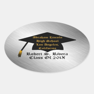 Pegatinas de Graduación de Personalizados Plata, O