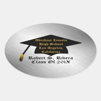 Pegatinas de Graduación de Personalizados Plata, O