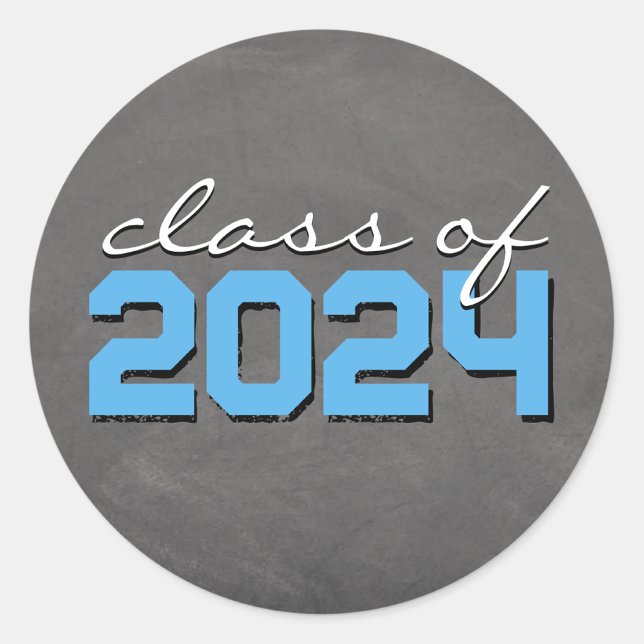 Pegatinas de graduación de pizarra azul bebé y bla (Subido por el creador)