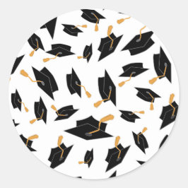 Pegatinas de Graduación en Negro y Oro