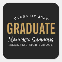 Pegatinas de graduación personalizados de grado mo