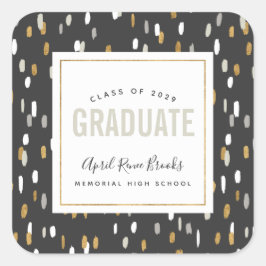 Pegatinas de graduación personalizados Shimmer