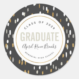 Pegatinas de graduación personalizados Shimmer