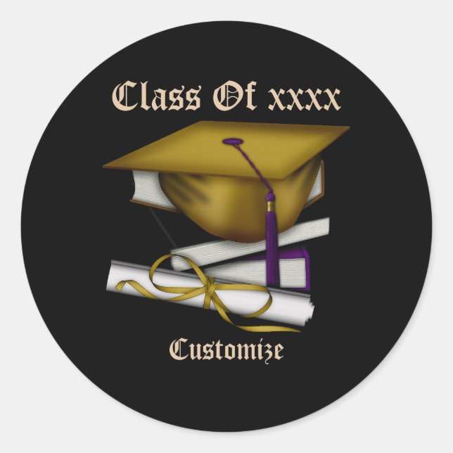 Pegatinas de Graduación y Diploma de Reunión de Cl (Anverso)