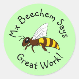 Pegatinas de Gran Trabajo de Abeja Verde