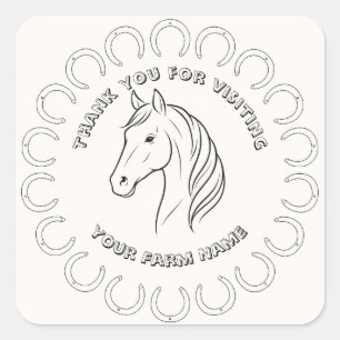 Pegatinas de granja de caballos totalmente persona