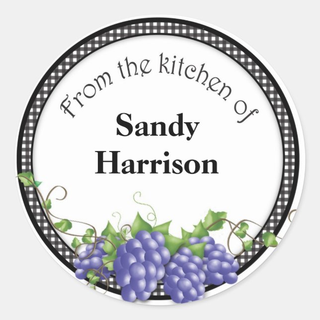 Pegatinas de Grape Jelly Jar (Anverso)