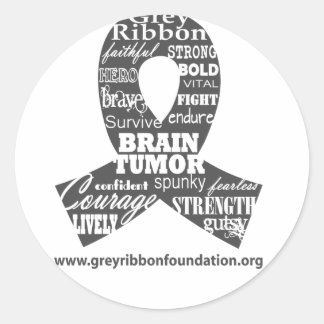 Pegatinas de Gray Ribbon Foundation