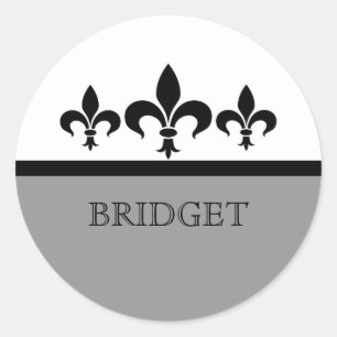 Pegatinas de Gray Swanky Fleur De Lis