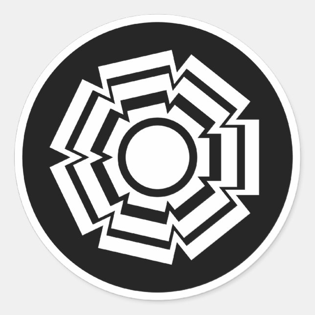 Pegatinas de Groove floral, negro (Anverso)