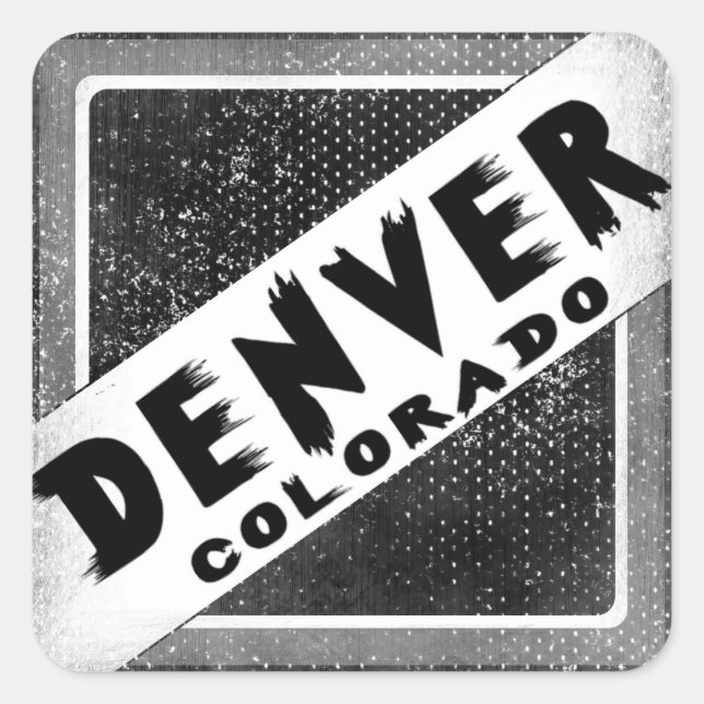 Pegatinas de gruns negros de Denver Colorado (Anverso)