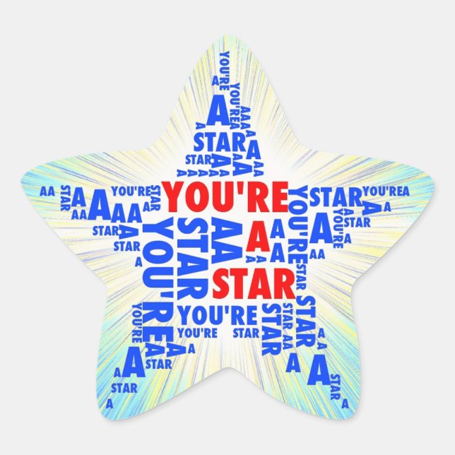 Pegatinas de Guay You are A Star Typography (Anverso)